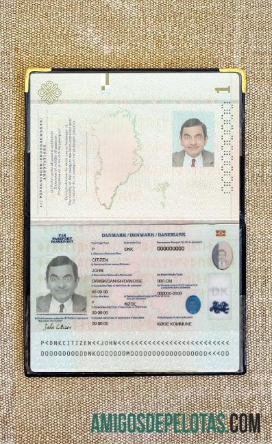 Passaporte Dinamarca 2022 Presente Photolook modelo
